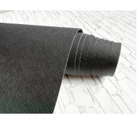 Переплётный кожзам с текстурой, чёрный, 33х70 см